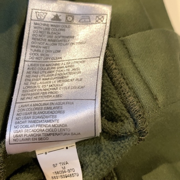 Vintage Nike ACG sz M Olive Green Fleece Lined Graphic Full Zip Women’s Hoodie - Picture 13 of 13